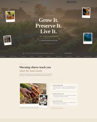 Rustic Self-Sufficiency TikTok Landing Page Template