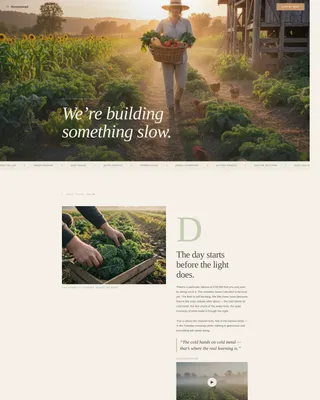 Rustic Self-Sufficiency YouTube Channel Landing Page