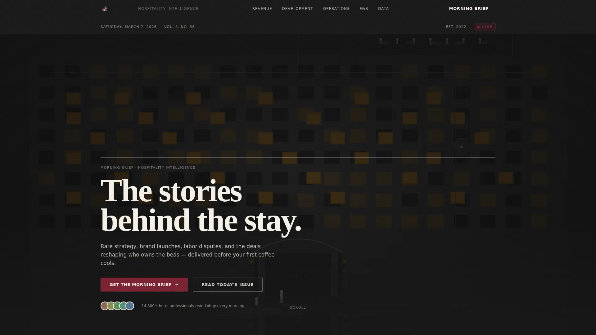 Authoritative Hospitality News Landing Page Template