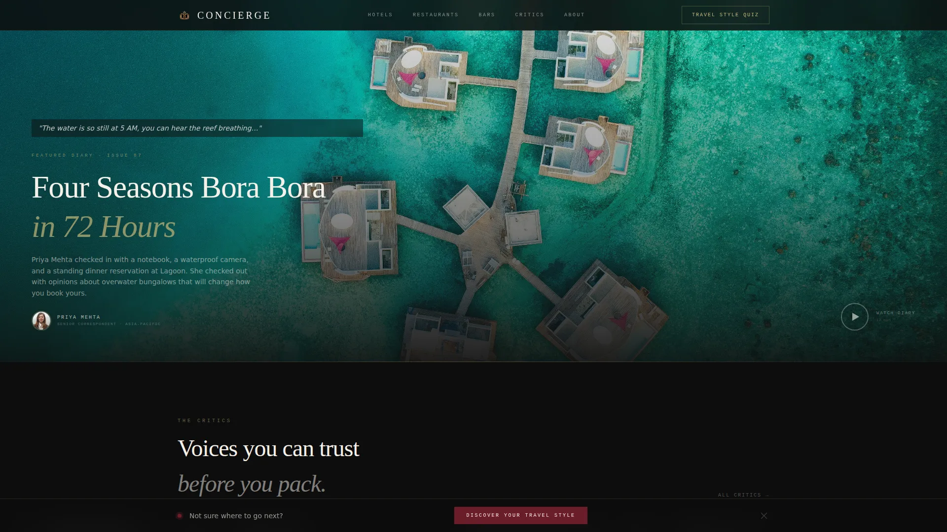 Luxe Hospitality Review Blog Landing Page Template