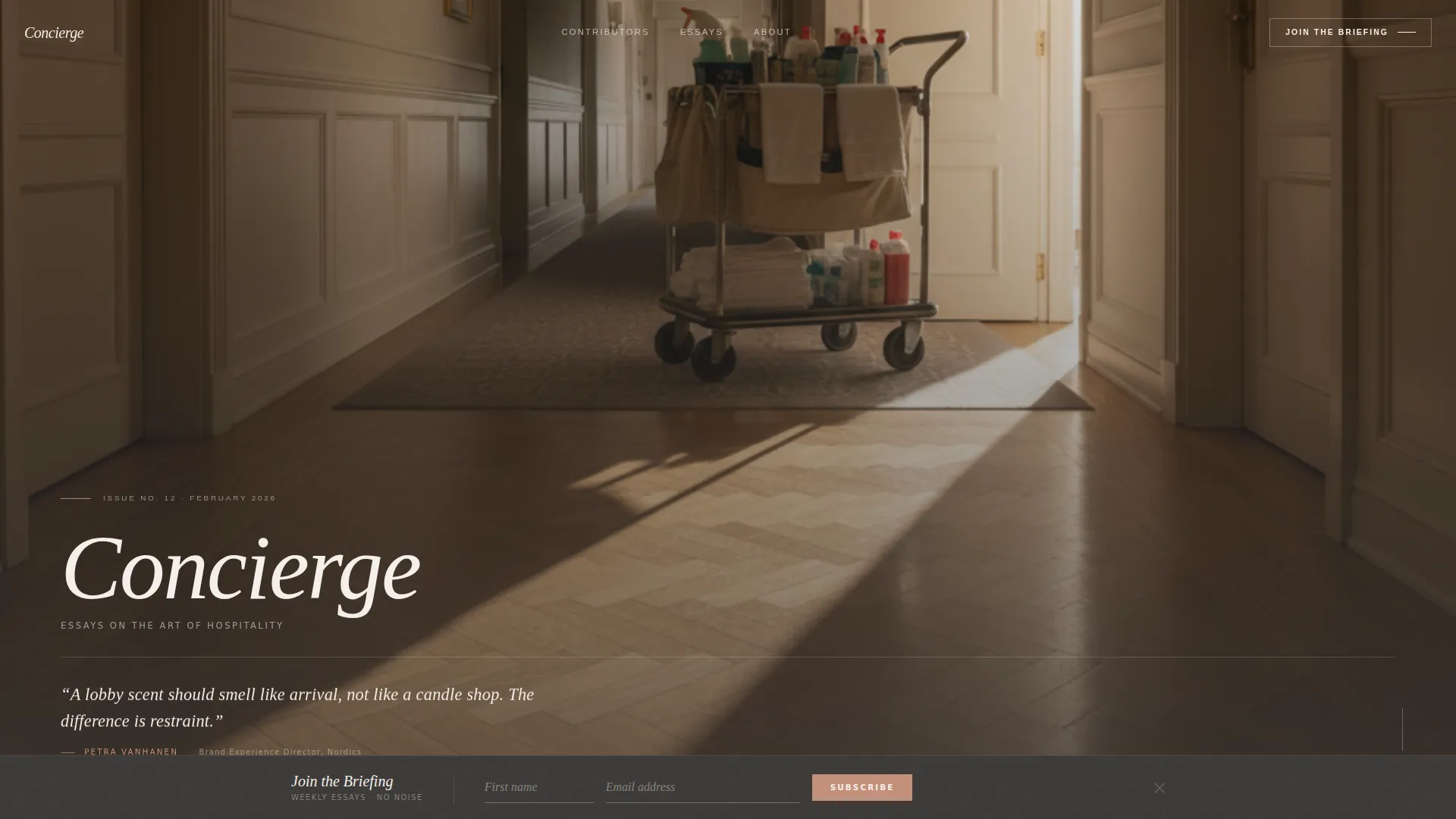 Hospitality Thought Leadership Blog Landing Page