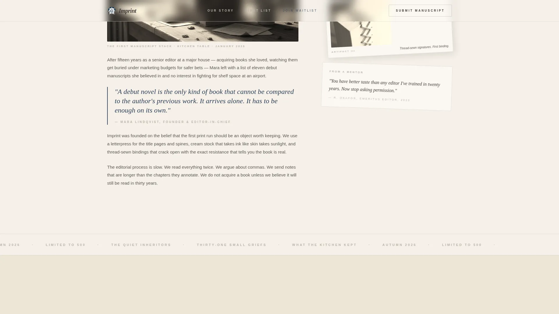 Independent Publisher Coming Soon Landing Page
