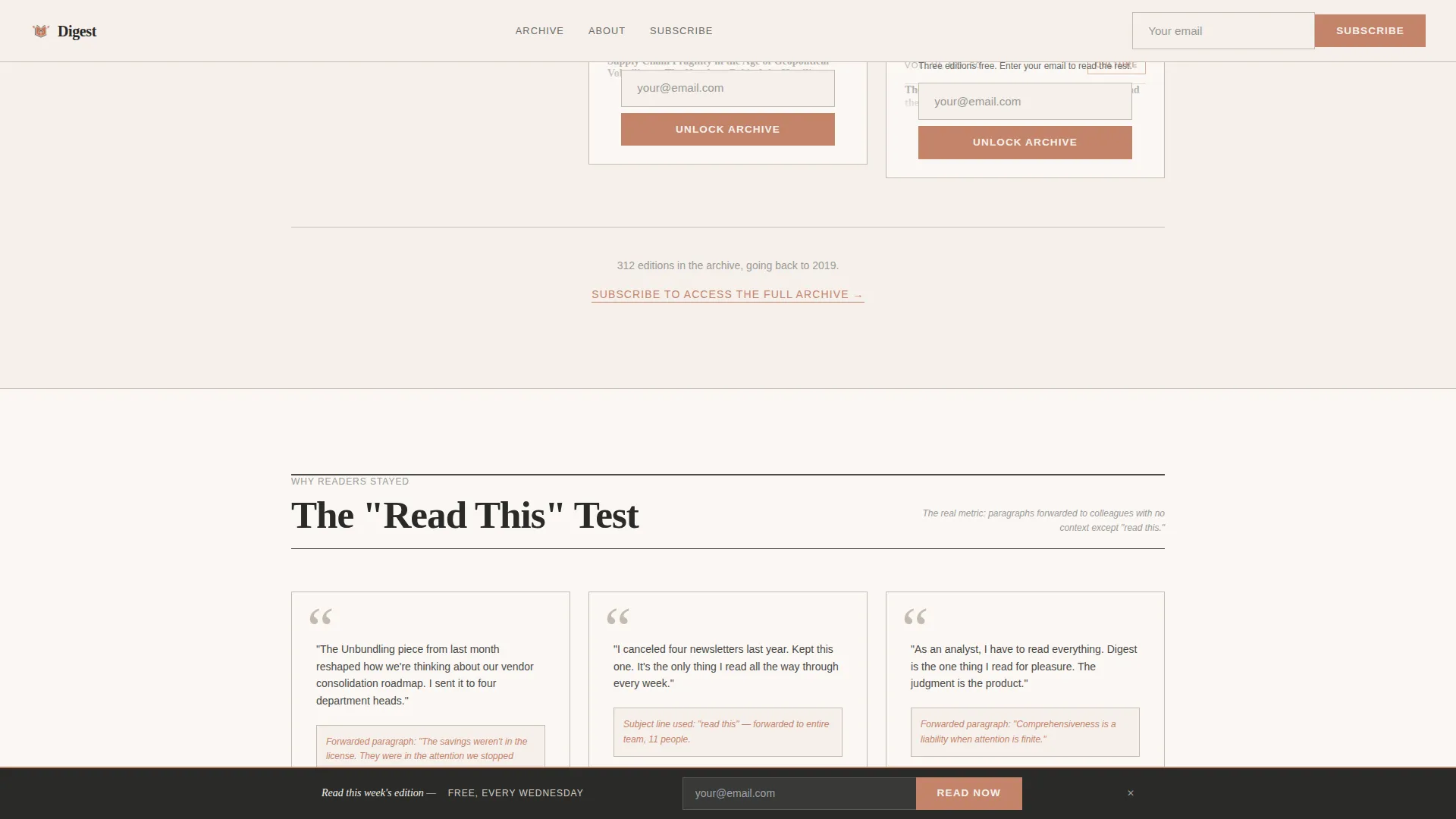 Curated Newsletter Landing Page Template