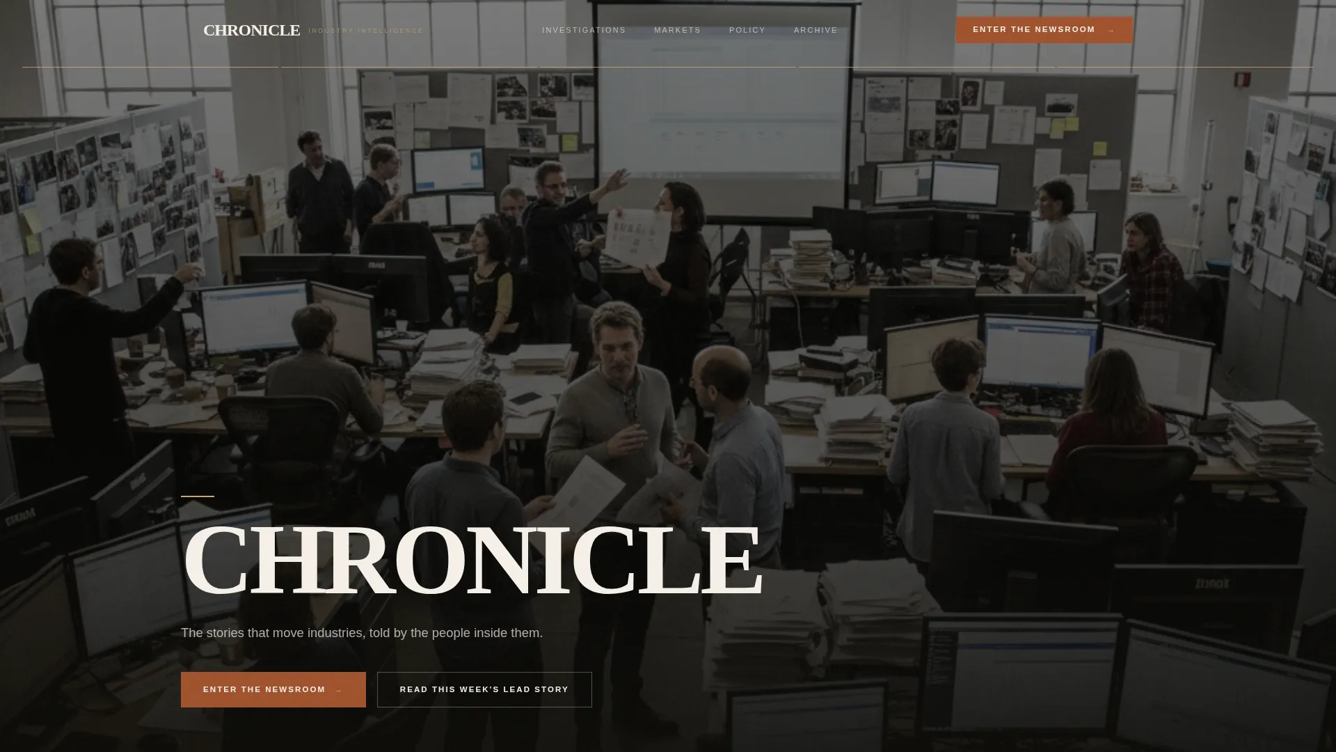 Industry News Landing Page Template