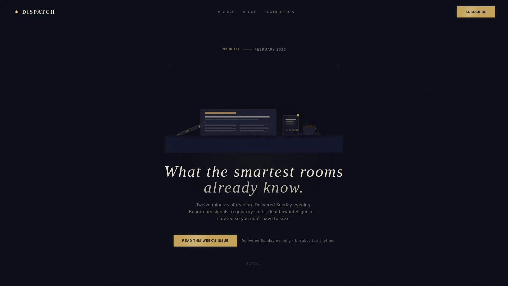 Cinematic Newsletter Landing Page Template