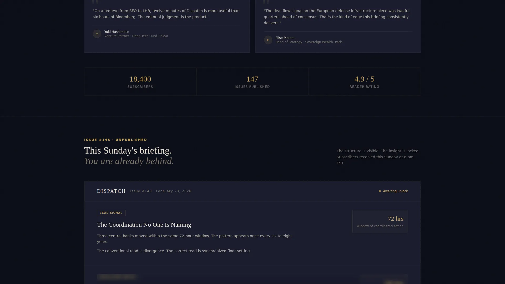 Cinematic Newsletter Landing Page Template