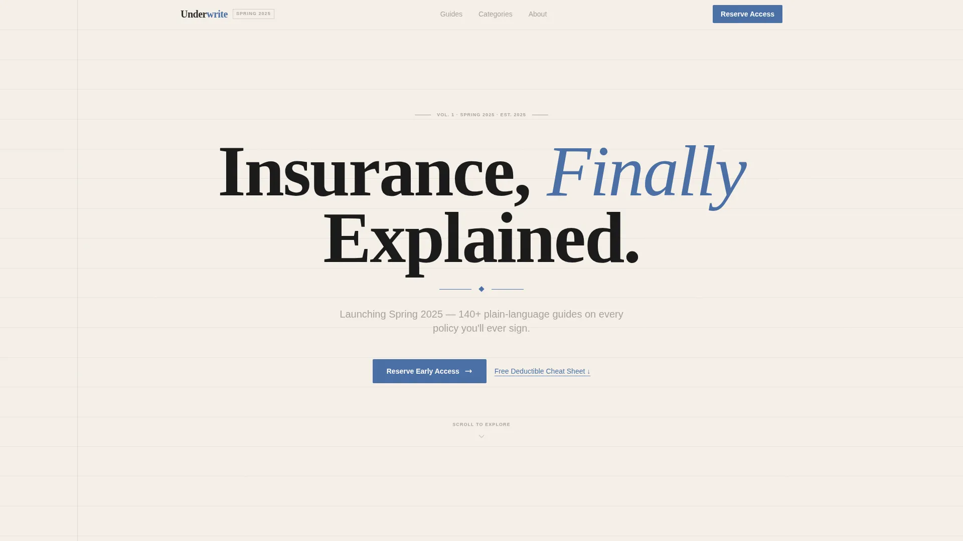 Insurance Blog Coming Soon Landing Page Template