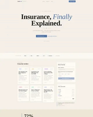 Insurance Blog Coming Soon Landing Page Template