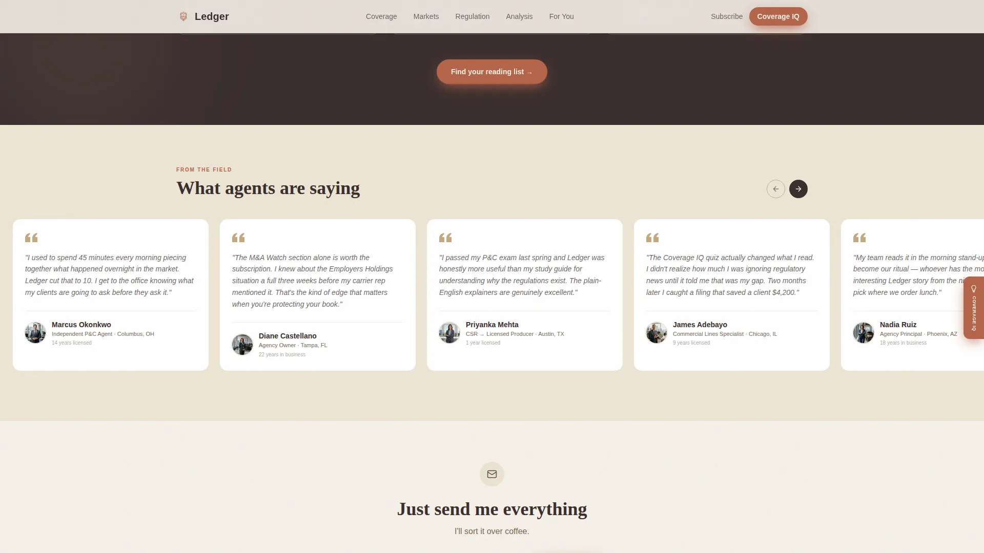 Insurance News Landing Page Template | Masonry Editorial