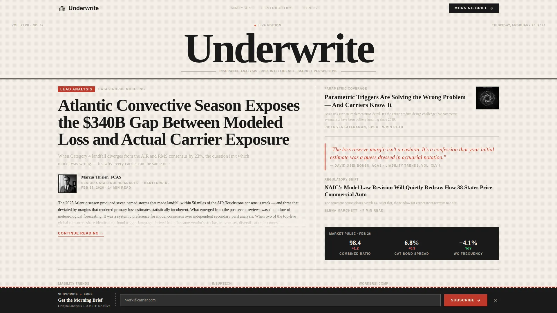 Insurance Blog & Media Professional Website Template