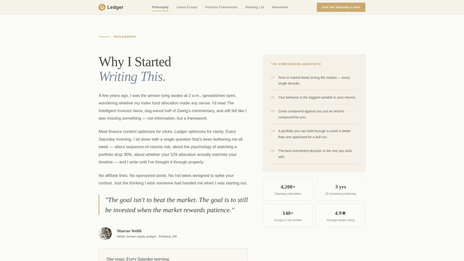 Specialist Business & Finance Blog Portfolio & Case Study Website Template