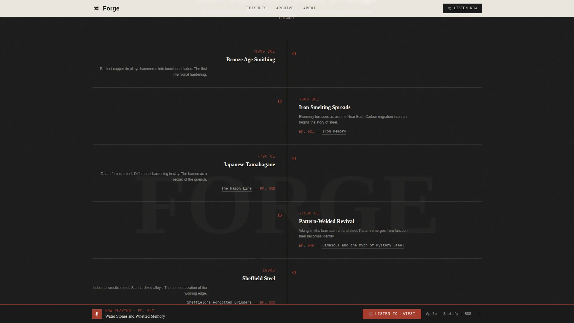 Bladesmithing Podcast Landing Page Template
