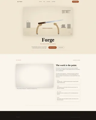 Knife Making YouTube Channel Landing Page Template