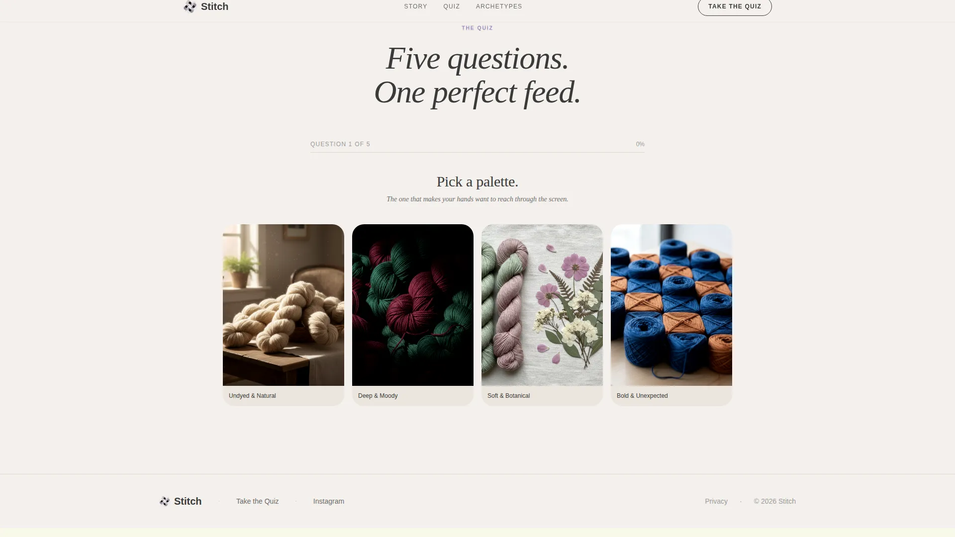 Editorial Knitting & Crochet Landing Page Template