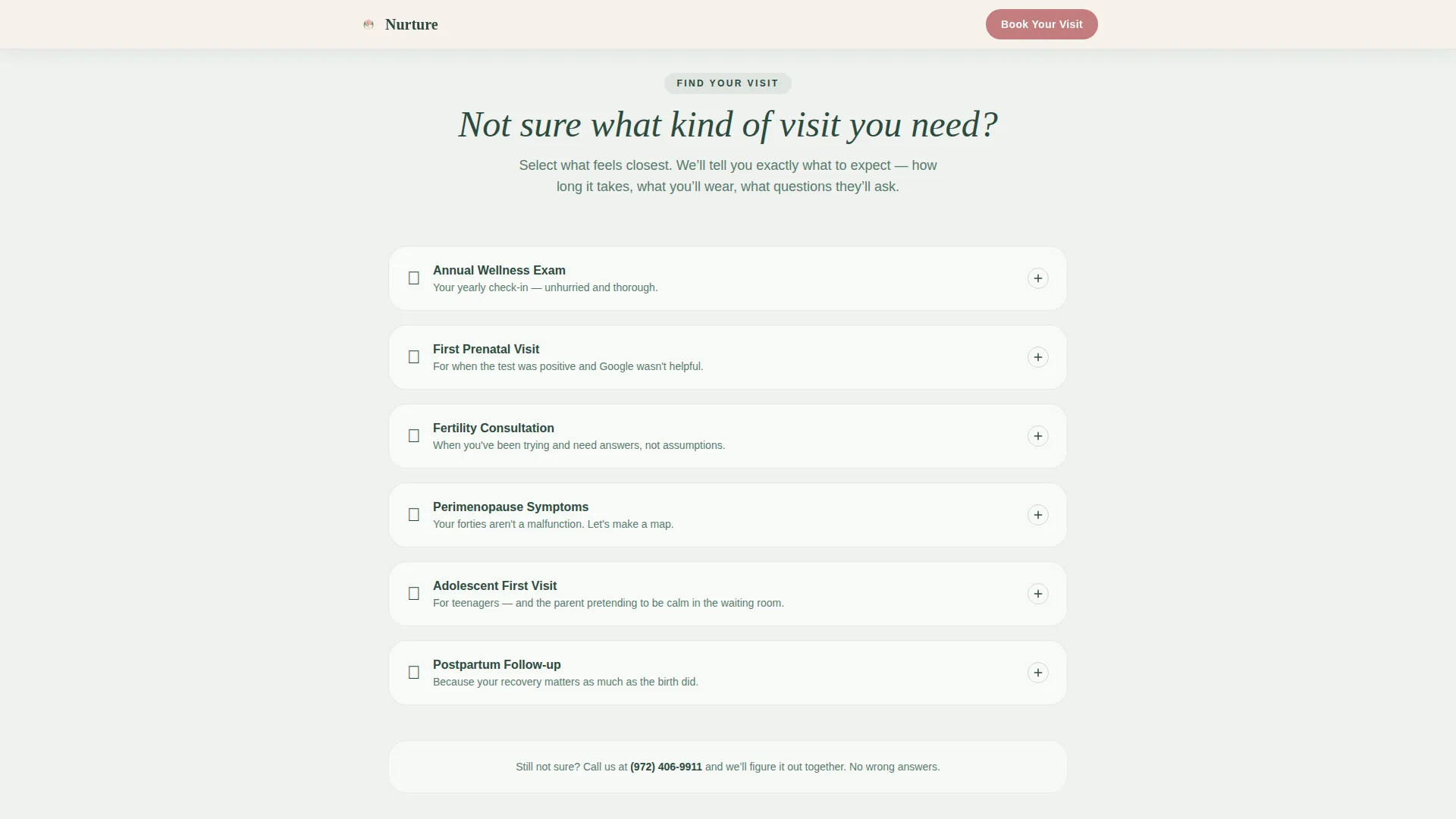 Compassionate OB-GYN Landing Page Template