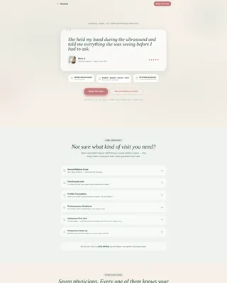 Compassionate OB-GYN Landing Page Template