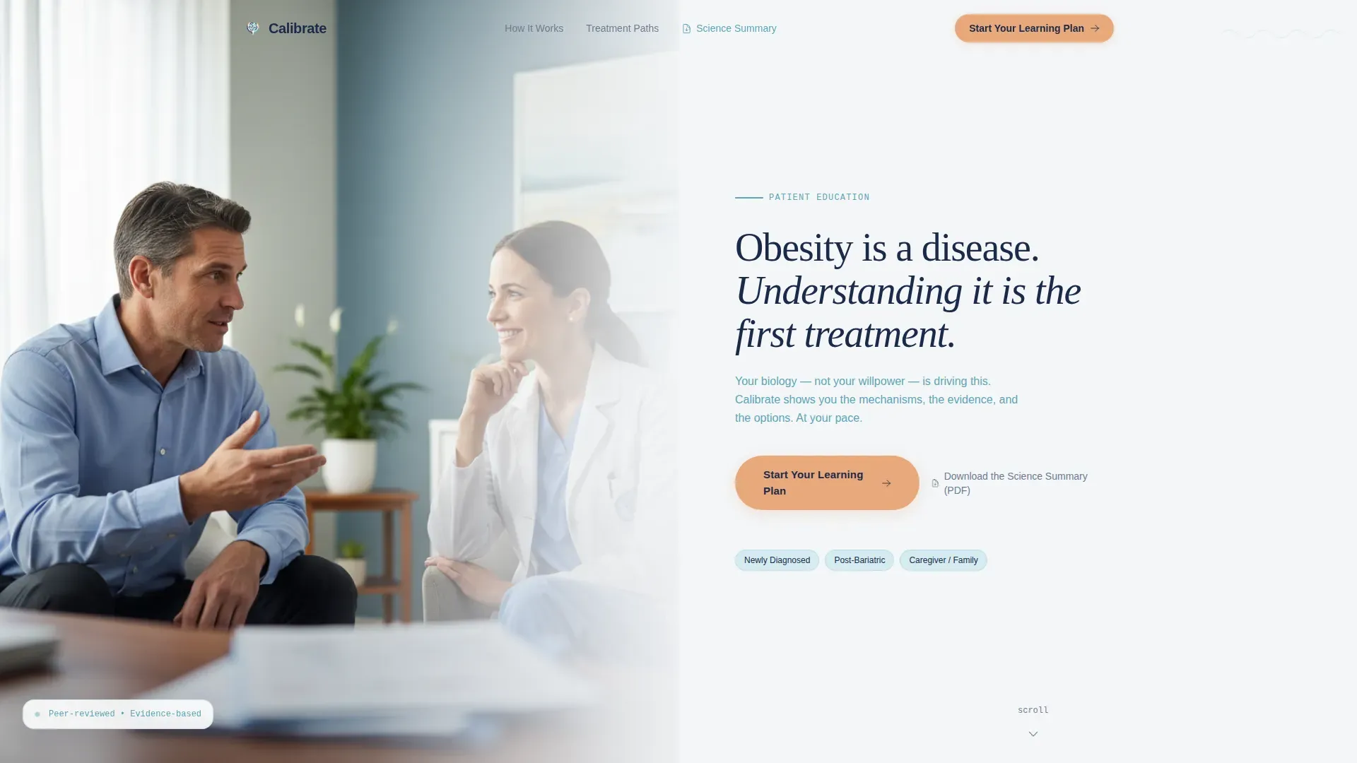 Obesity Care Education Website Template