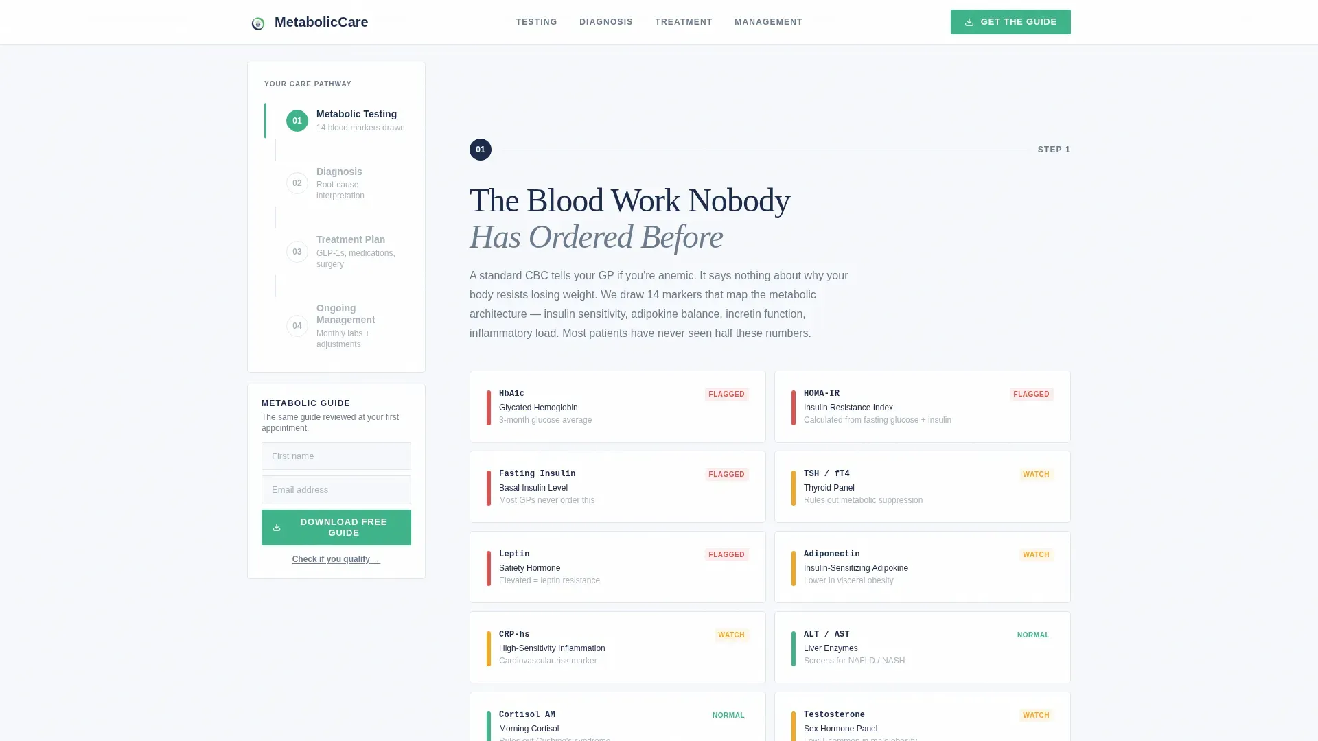 Obesity Care Professional Website Template