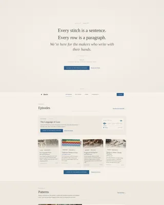 Knitting & Crochet Podcast Landing Page Template