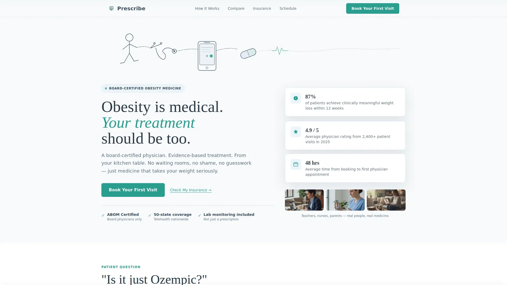 Obesity Care Booking Website Template