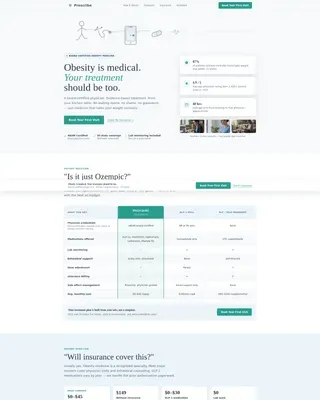 Obesity Care Booking Website Template