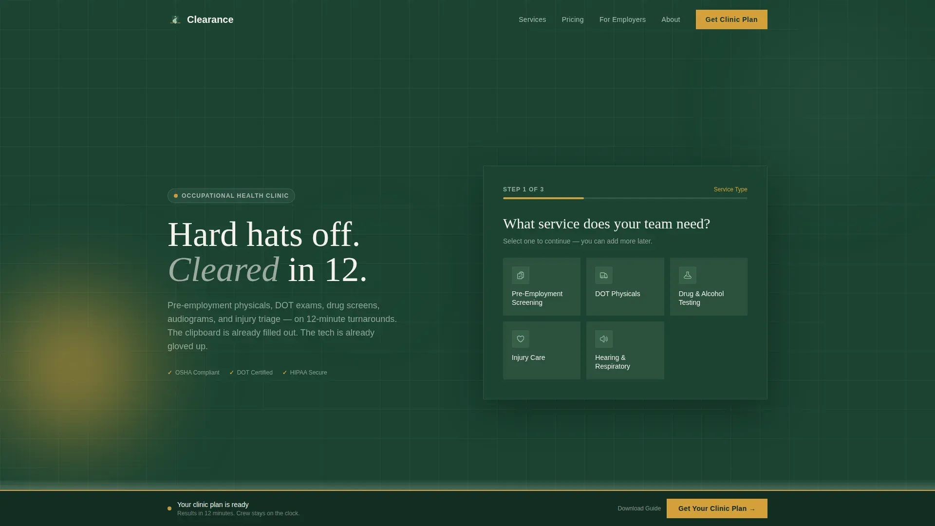 Occupational Health Landing Page Template