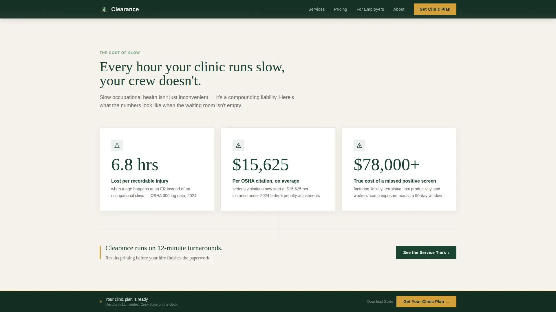 Occupational Health Landing Page Template