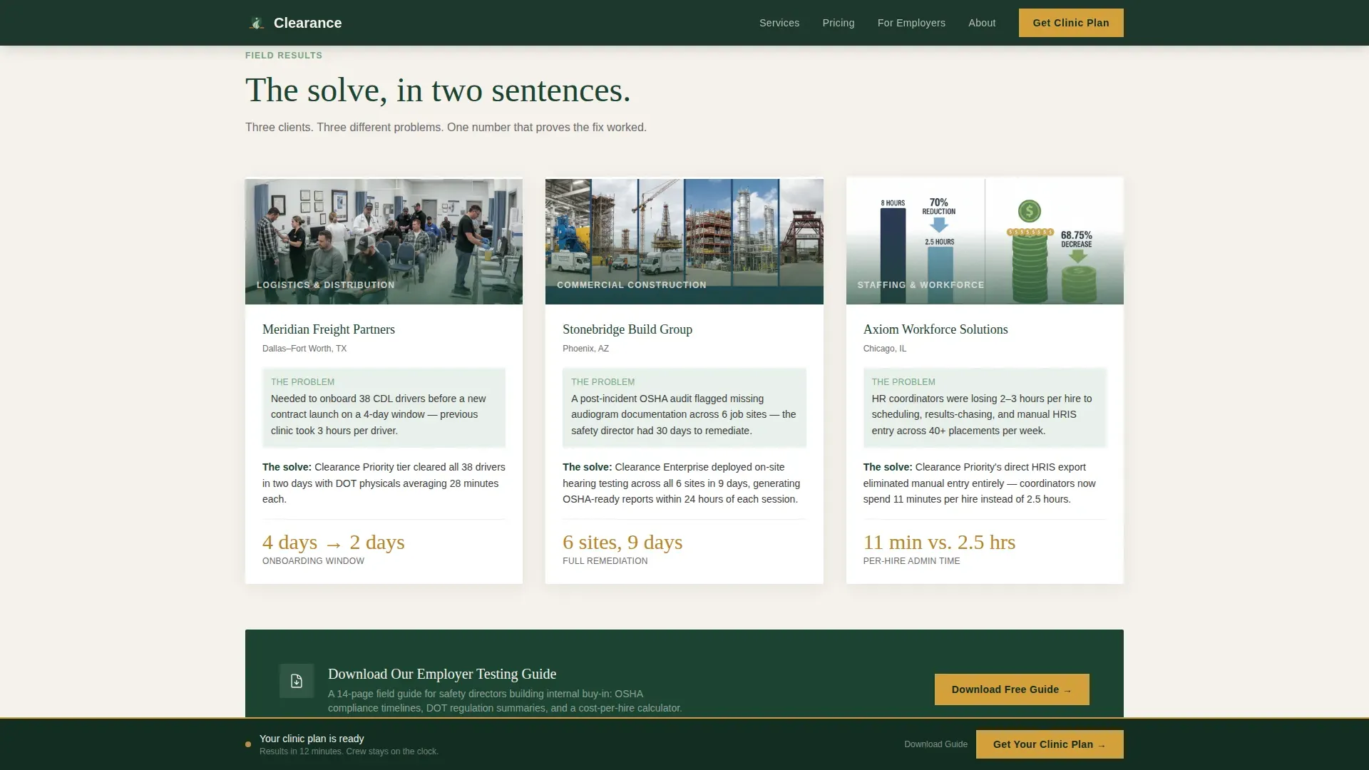 Occupational Health Landing Page Template