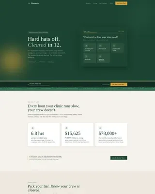 Occupational Health Landing Page Template