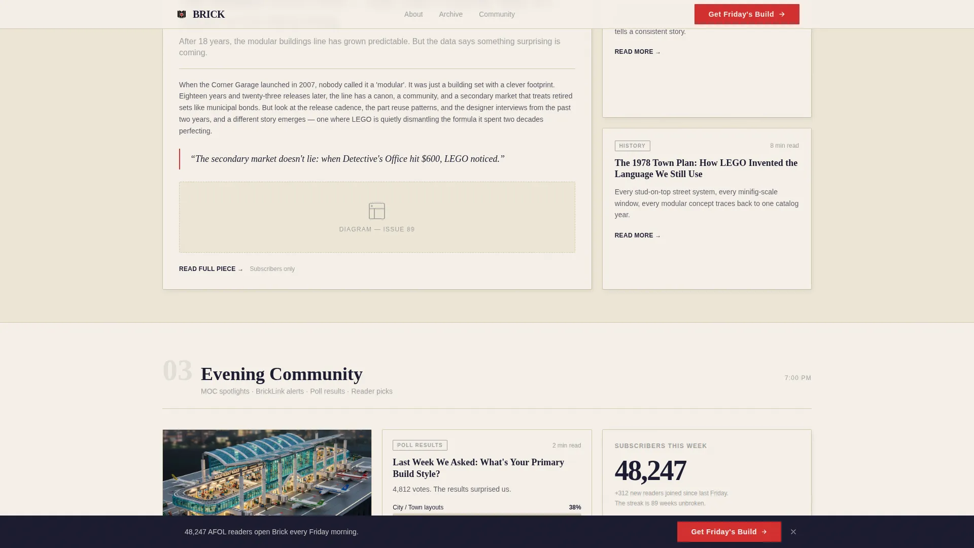 Bold LEGO Newsletter Landing Page Template