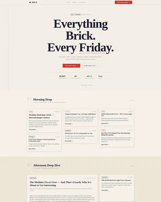 Bold LEGO Newsletter Landing Page Template