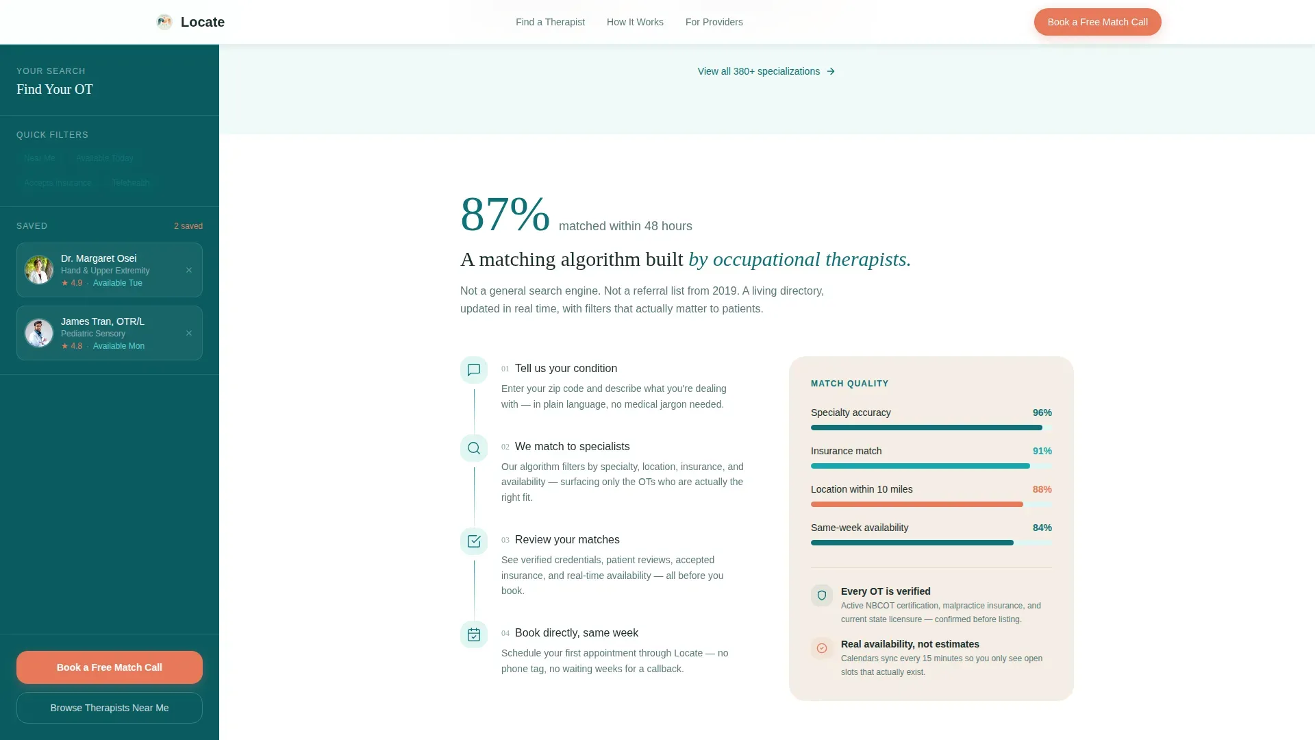 OT Provider Directory Landing Page Template