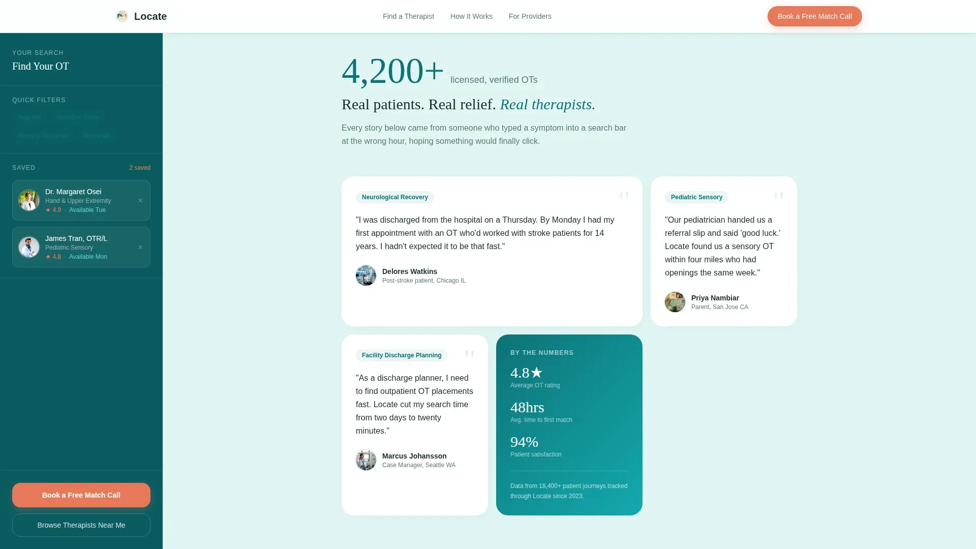 OT Provider Directory Landing Page Template