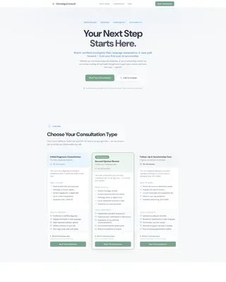 Oncologist Booking Website Template