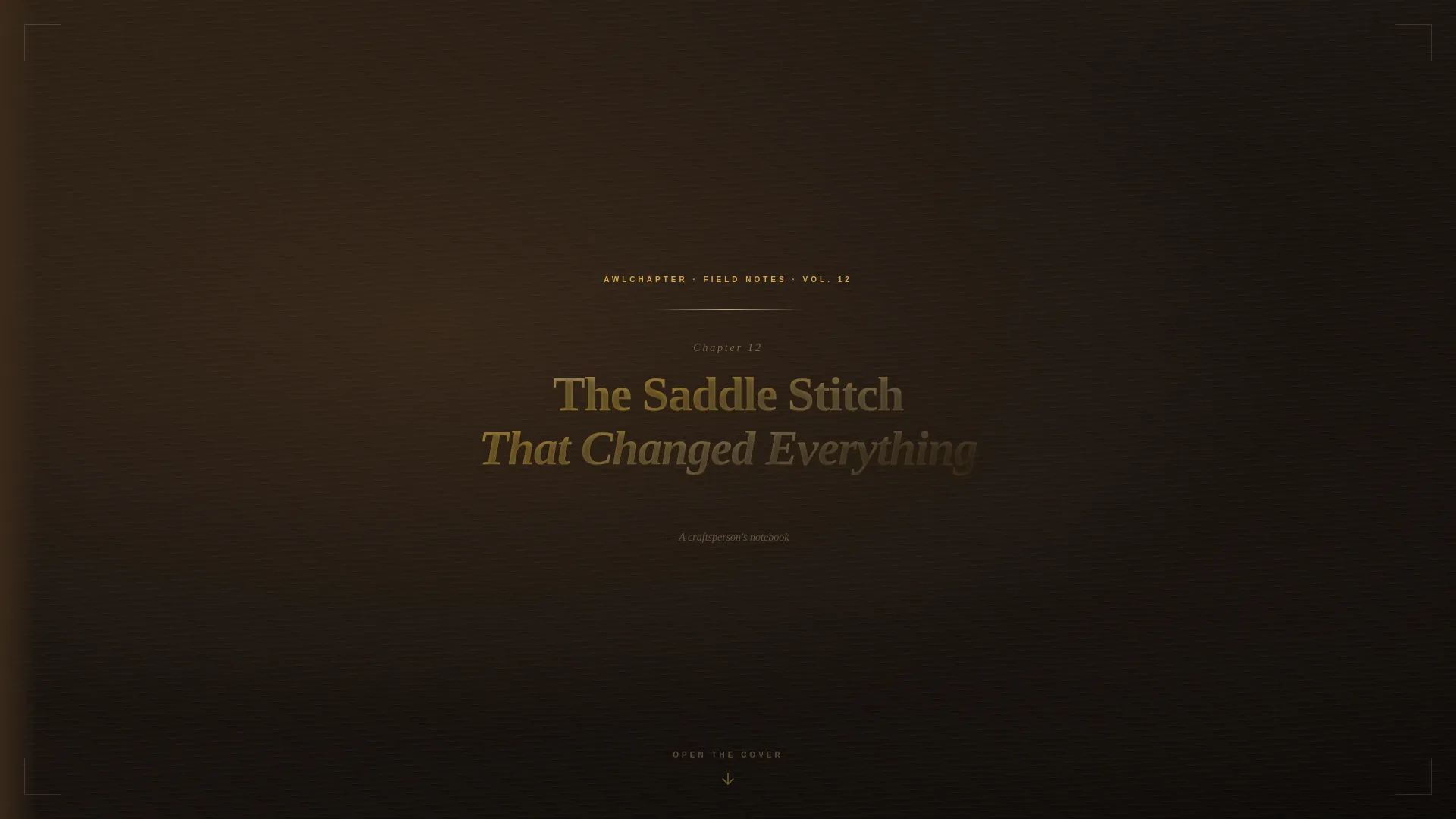 Cinematic Leatherworking Creator Landing Page Template