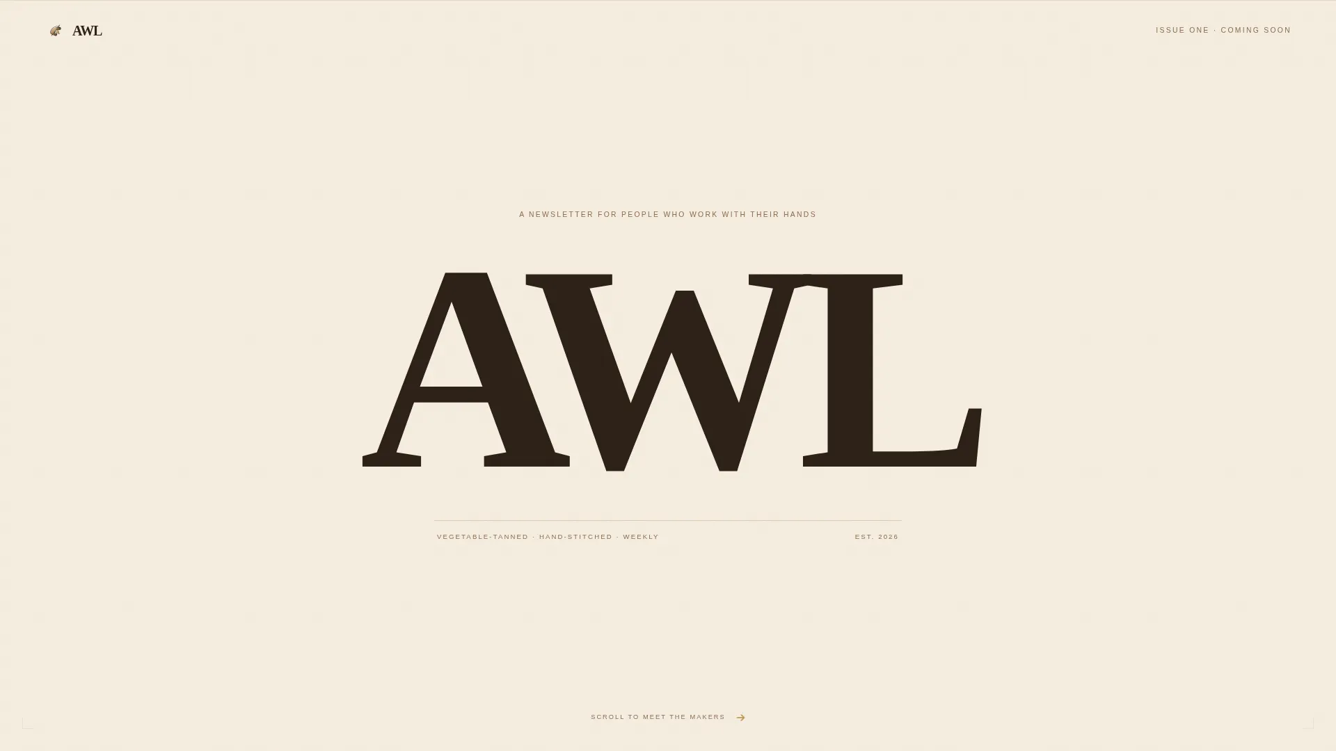 Artisan Leatherworking Newsletter Landing Page Template