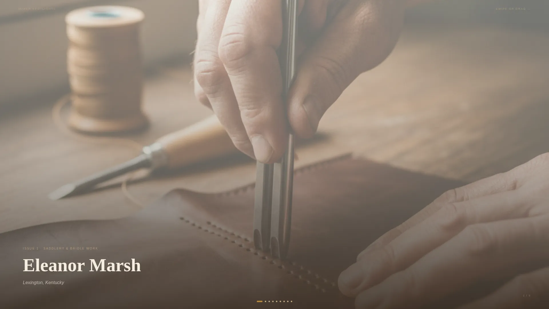 Artisan Leatherworking Newsletter Landing Page Template