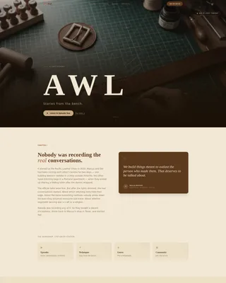 Leatherworking Podcast Landing Page Template