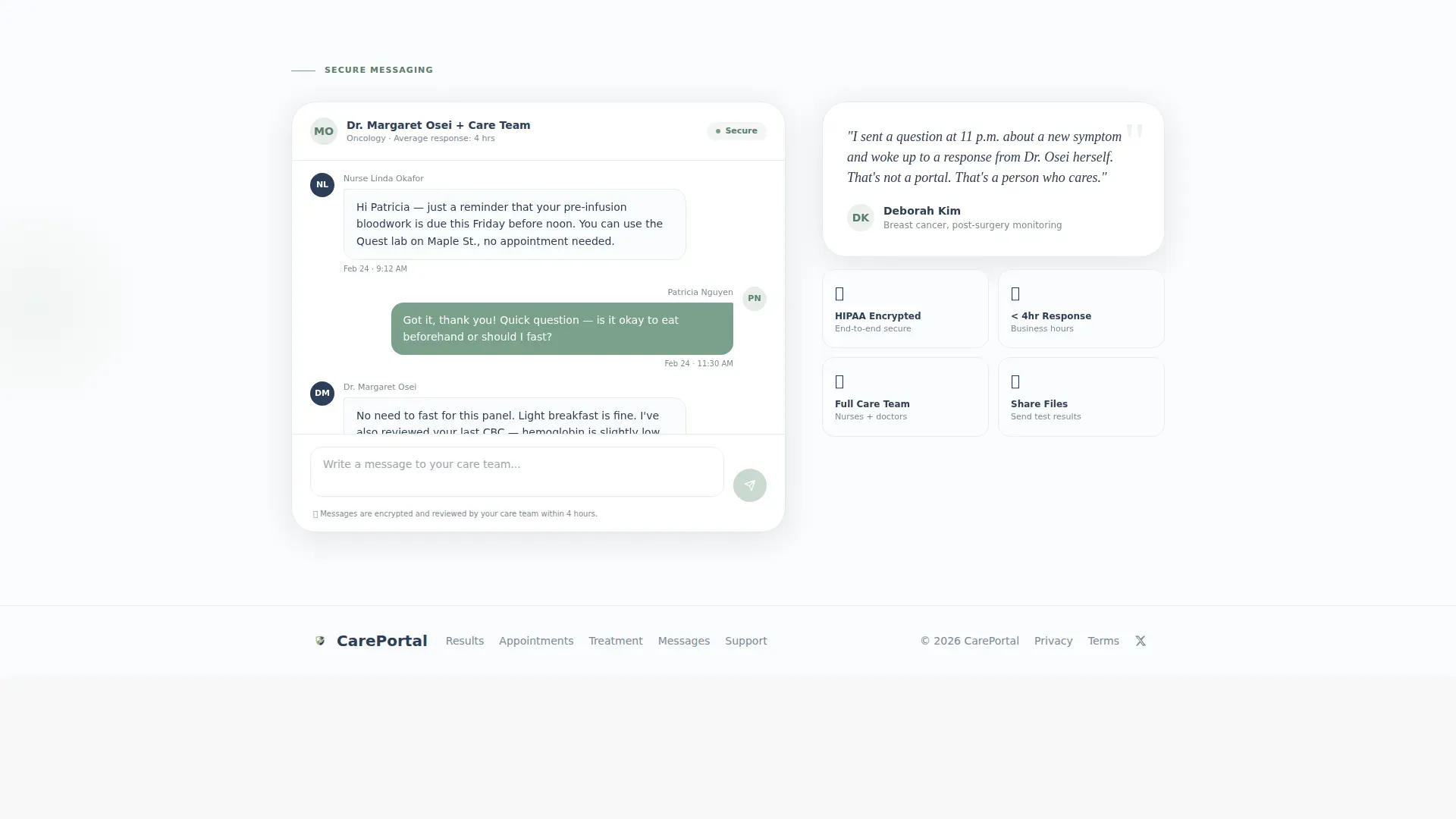 Oncologist Booking Website Template
