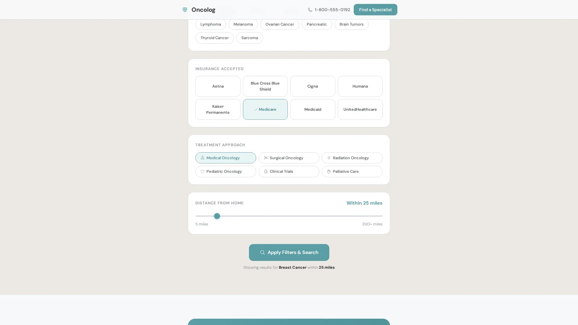 Oncologist Directory Website Template