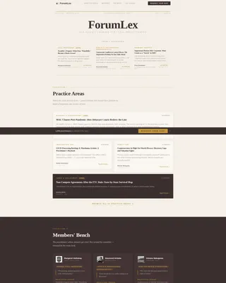 Legal Community Forum Landing Page Template