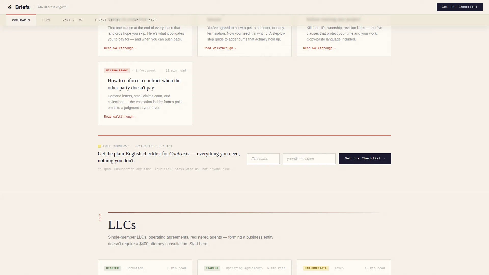 Legal How-To Blog Landing Page Template