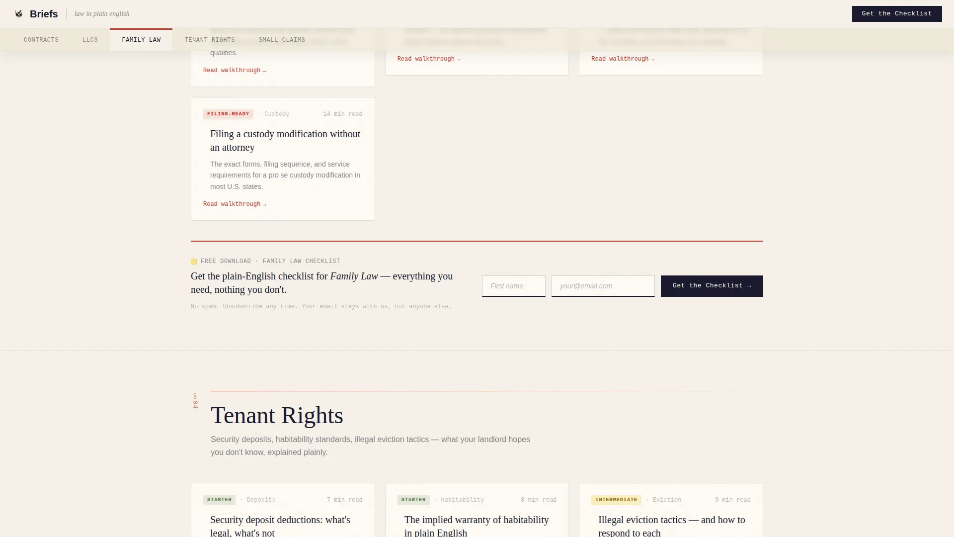 Legal How-To Blog Landing Page Template