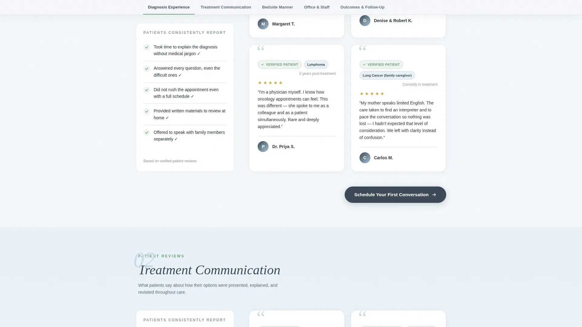 Oncologist Specialist Reviews Website Template