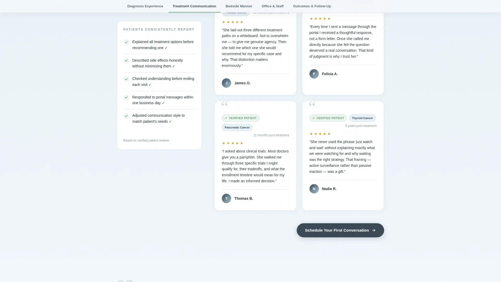 Oncologist Specialist Reviews Website Template