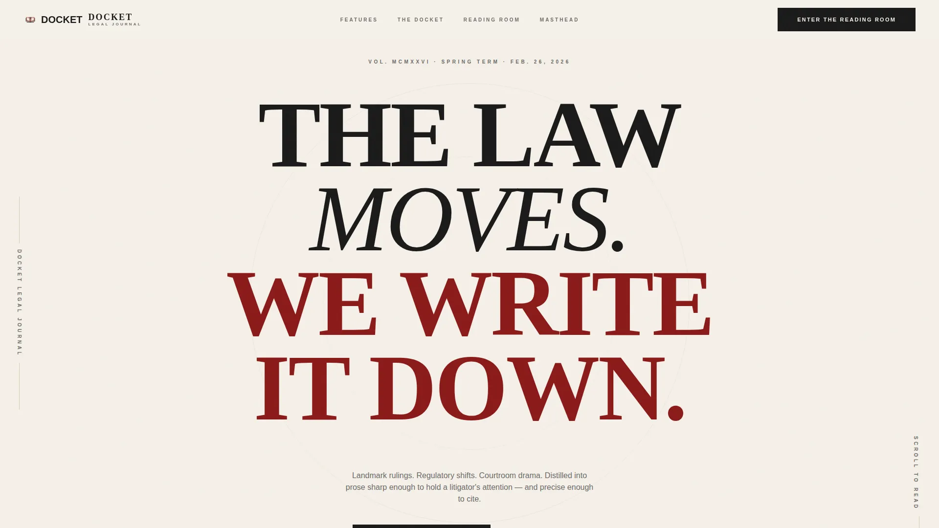 Authoritative Legal News Blog Landing Page Template