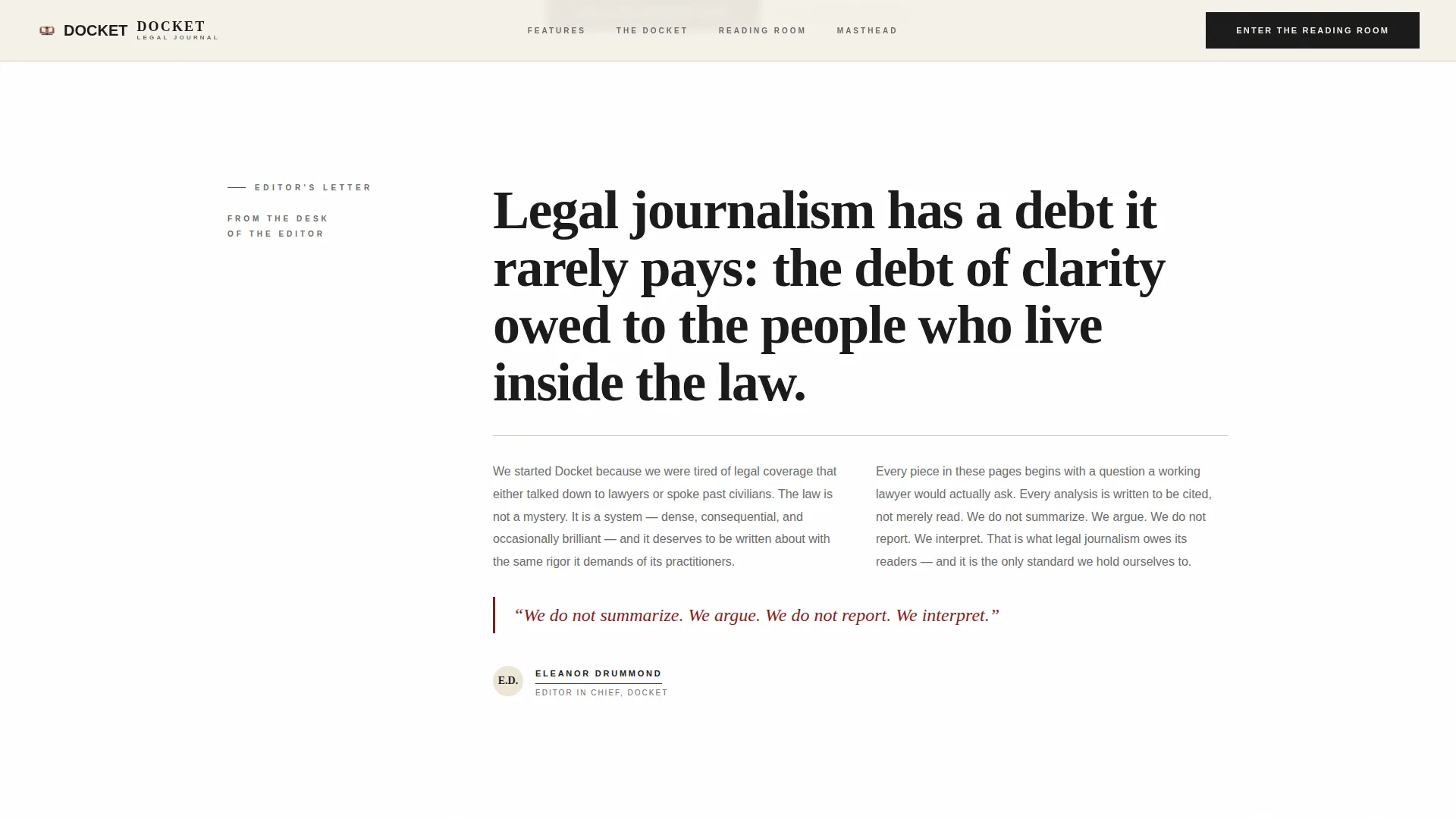 Authoritative Legal News Blog Landing Page Template