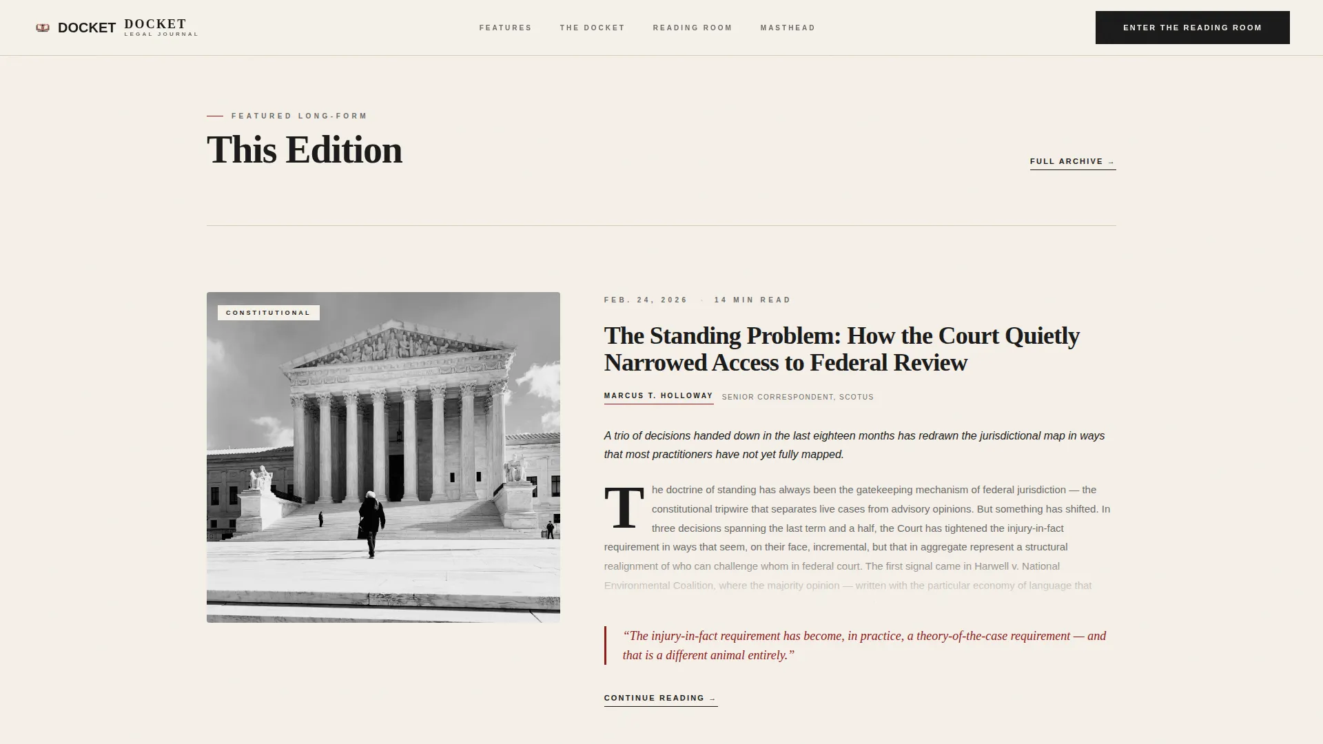 Authoritative Legal News Blog Landing Page Template