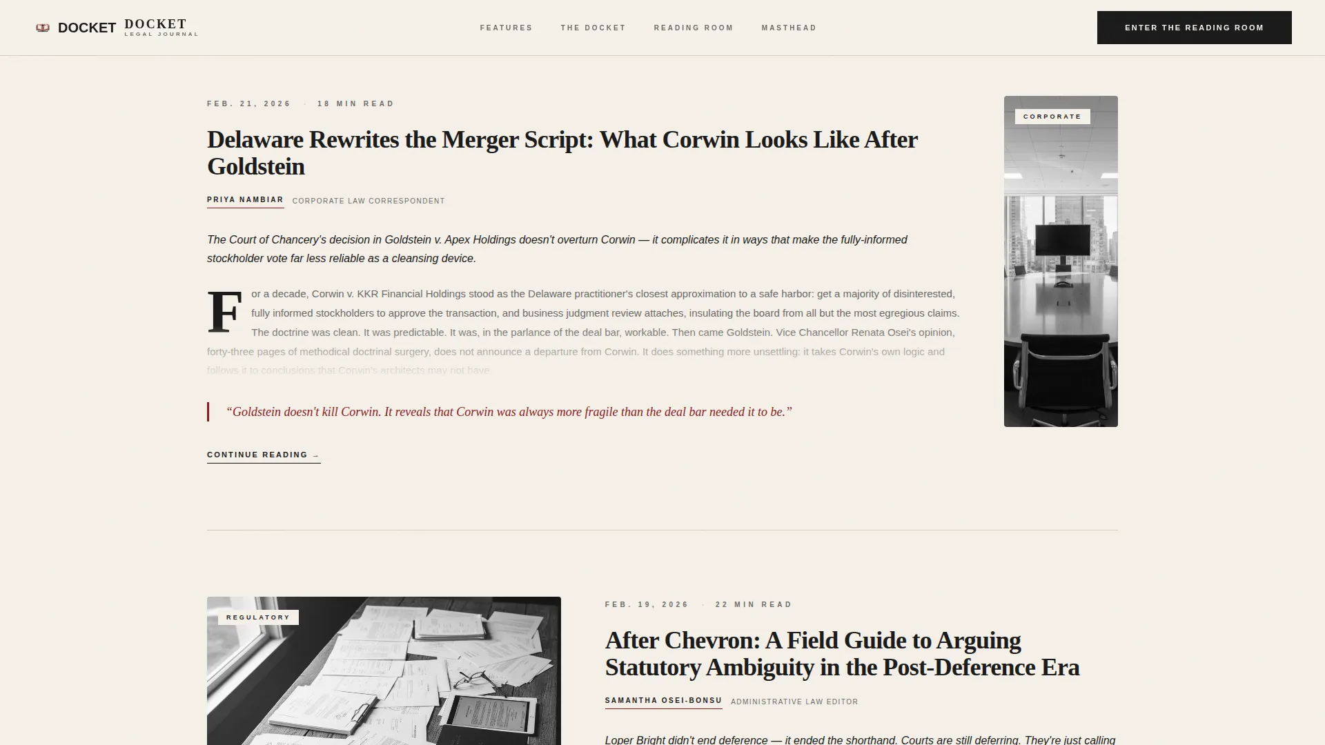 Authoritative Legal News Blog Landing Page Template