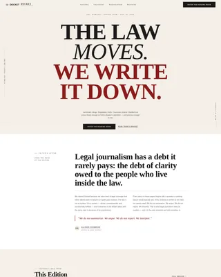 Authoritative Legal News Blog Landing Page Template
